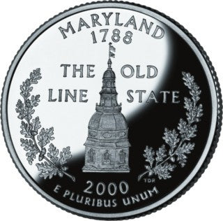 (306) Estados Unidos de América. 2000(D). Quarter Dollar (SC) Maryland