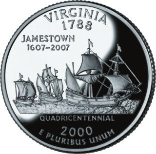 (309) Estados Unidos de América. 2000(D). Quarter Dollar (SC) Virginia