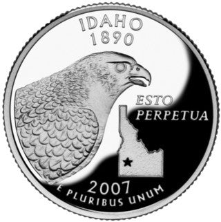 (398) Estados Unidos de América. 2007(D). Quarter Dollar (SC) Idaho