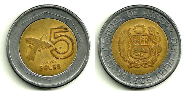 (313) Perú. 1995. 5 Soles (BC+)