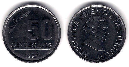 (106) Uruguay. 1998. 50 Centesimos (EBC+)