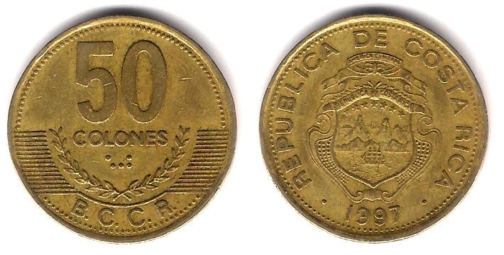 (231) Costa Rica. 1997. 50 Colones (MBC)