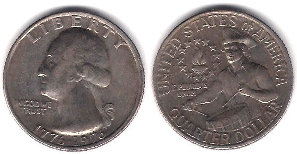 (204) Estados Unidos de América. 1976. Quarter Dollar (BC+)