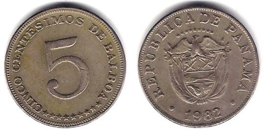 (23.2) Panamá. 1982. 5 Centesimos (MBC)
