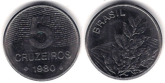 (591) Brasil. 1980. 5 Cruzeiros (MBC+)