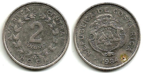 (211.2) Costa Rica. 1984. 2 Colones (MBC)