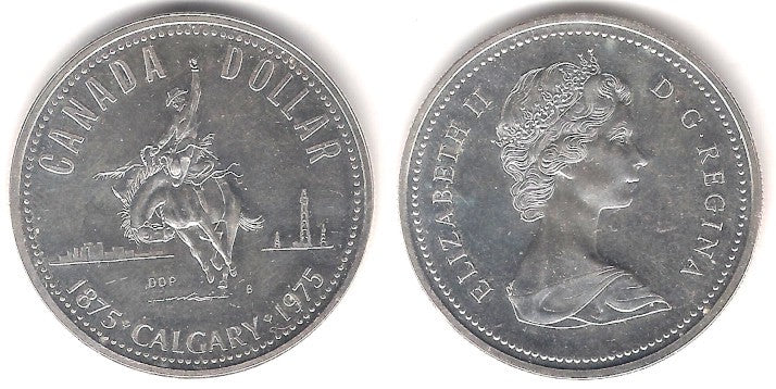 (97) Canadá. 1975. 1 Dollar (EBC+) (Plata)