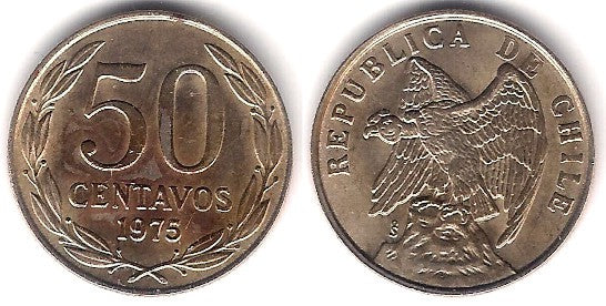 (206) Chile. 1975. 50 Centavos (MBC)