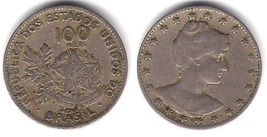 (503) Brasil. 1901. 100 Reis (BC+)