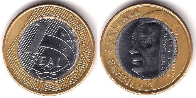 (656) Brasil. 2002. 1 Real (MBC-)
