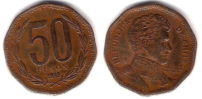 (219.2) Chile. 1993. 50 Pesos (MBC)