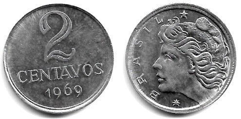 (576.2) Brasil. 1969. 2 Centavos (SC)
