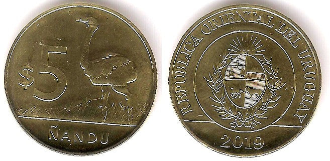 Uruguay. 2019. 5 Pesos (SC)