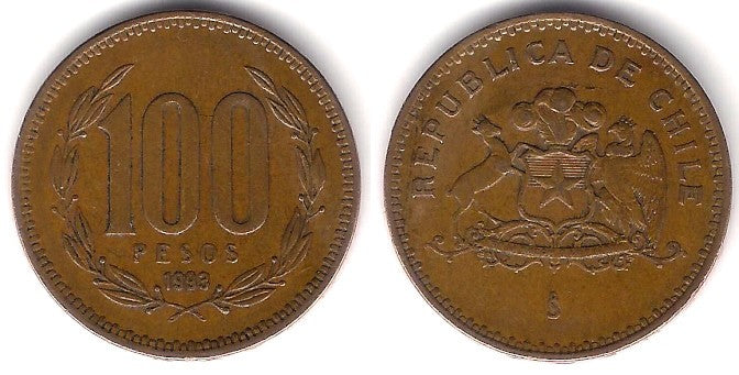 (226.2) Chile. 1993. 100 Pesos (MBC-)