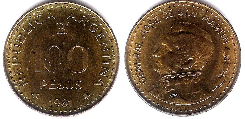 (85a) Argentina. 1981. 100 Pesos (EBC)