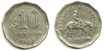 (60) Argentina. 1963. 10 Pesos (BC)