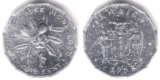 (64) Jamaica. 1987. 1 Cent (EBC)