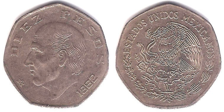 (477.2) Estados Unidos Mexicanos. 1982. 10 Pesos (MBC)