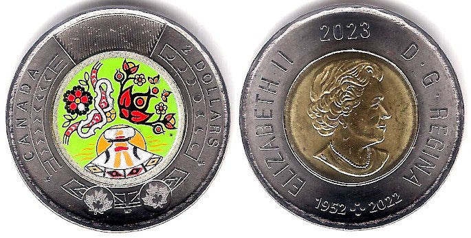 Canadá. 2023. 2 Dollars (SC) Dia Nacional de los Pueblos Indigenas. Coloreada