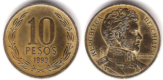 (228.2) Chile. 1993. 10 Pesos (MBC)