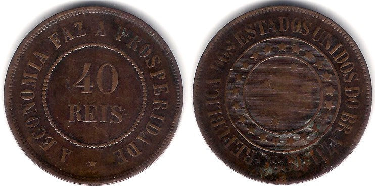 (491) Brasil. 1889. 40 Reis (MBC+/MBC)