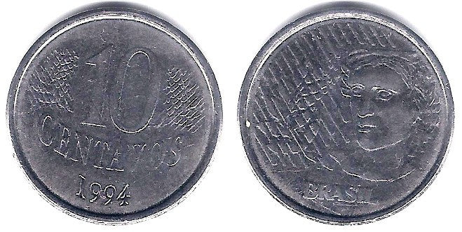 (633) Brasil. 1994. 10 Centavos (MBC+)