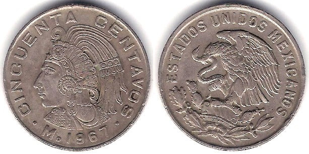 (451) Estados Unidos Mexicanos. 1967. 5 Centavos (MBC)
