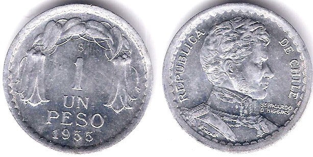 (179a) Chile. 1955. 1 Peso (EBC)