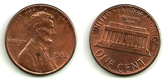 (201) Estados Unidos de América. 1982. 1 Cent (BC)