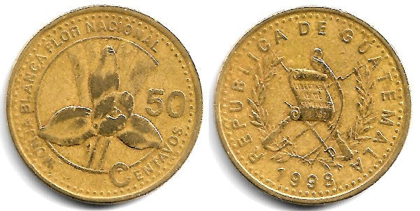(283) Guatemala. 1998. 50 Centavos (BC+)