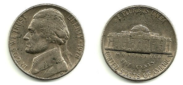 (A192) Estados Unidos de América. 1978. 5 Cents (BC)