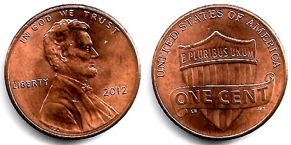 (468) Estados Unidos de América. 2012. 1 Cent (EBC)