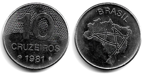 (592.1) Brasil. 1981. 10 Cruzeiros (EBC)