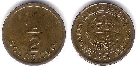 (265) Perú. 1975. ½ Sol de Oro (EBC+)