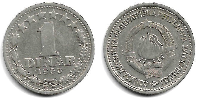 (47) Yugoslavia. 1965. 1 Dinar (MBC)