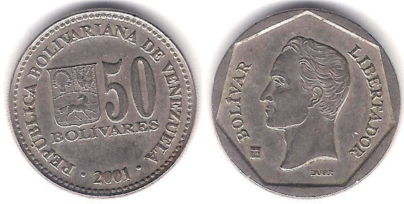 (Y82) Venezuela. 2001. 50 Bolivares (MBC)