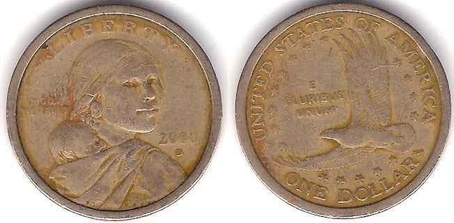 (310) Estados Unidos de América. 2000(D). 1 Dollar (RC+/BC-)