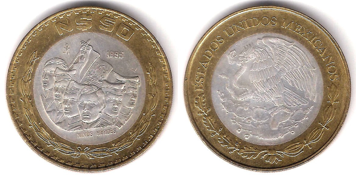 (571) Estados Unidos Mexicanos. 1995. 50 Nuevos Pesos (EBC) (Plata)
