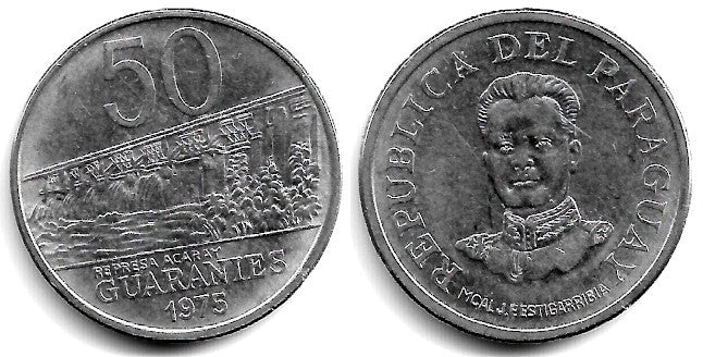 (154) Paraguay. 1975. 50 Guaranies (MBC)