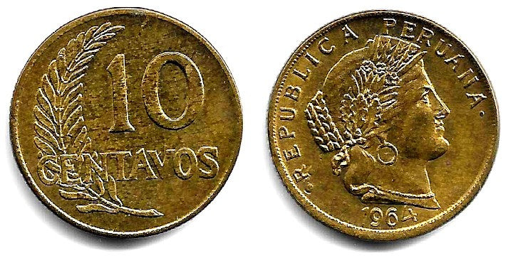 (224.2) Perú. 1964. 10 Centavos (EBC)