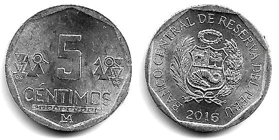 (304.4a) Perú. 2016. 5 Céntimos (EBC+)