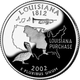 (333) Estados Unidos de América. 2002(D). Quarter Dollar (SC) Louisiana