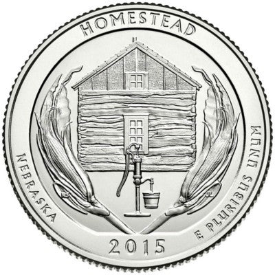 Estados Unidos de América. 2015(P). Quarter Dollar (SC) Homestead