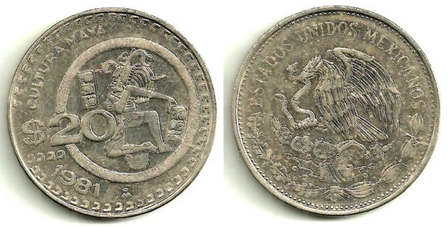 (486) Estados Unidos Mexicanos. 1981. 20 Pesos (MBC+)