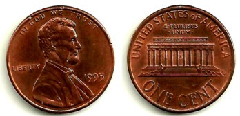 (201) Estados Unidos de América. 1995. 1 Cent (MBC)