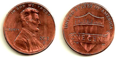 (468) Estados Unidos de América. 2013(D). 1 Cent (EBC+)