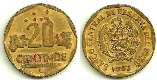 (306.1) Perú. 1993. 20 Centimos (MBC-)