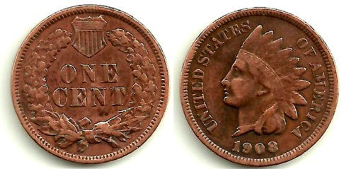(90a) Estados Unidos de América. 1908. 1 Cent (MBC-)