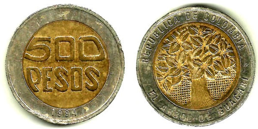 (286) Colombia. 1994. 500 Pesos (MBC)