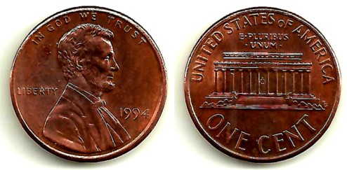 (201) Estados Unidos de América. 1994. 1 Cent (MBC)
